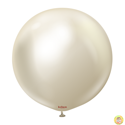 Големи кръгли балони Kalisan 18" Mirror White Gold/ бяло злато 1 брой