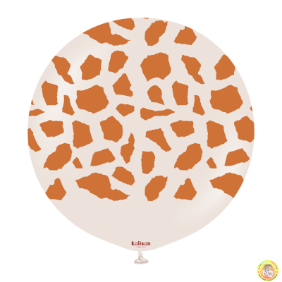 Kalisan Safari балони (бял пясък) с печат Жираф (карамел) 24