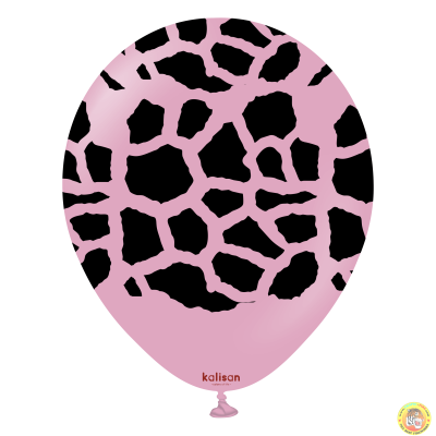 Kalisan Safari балони (пепел от рози) с печат Жираф (черен) / 12", 1бр.