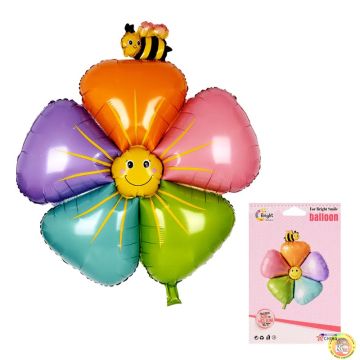 Балон фолио Цвете с пчеличка