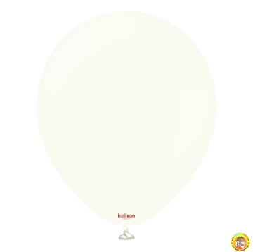 Големи кръгли балони Kalisan 18" Retro White/ бяло, 1 бр., 8018