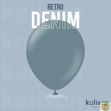 Малки кръгли балони Kalisan 5" Retro Denim 100бр., 