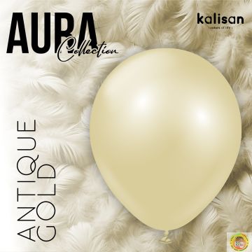 Големи кръгли балони Kalisan 18" Aura Antique Gold 25бр., 