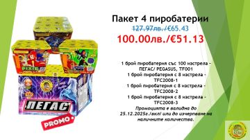 Пакет 4 пиробатерии Промо 2025