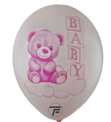 Балони с печат Мече-момиче ,100бр./пак.