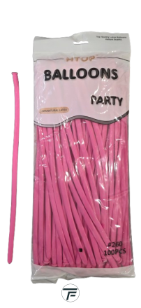 Моделиращи балони Tropic fire ПАСТЕЛ 100бр/пак. * D4, наситено розово М1