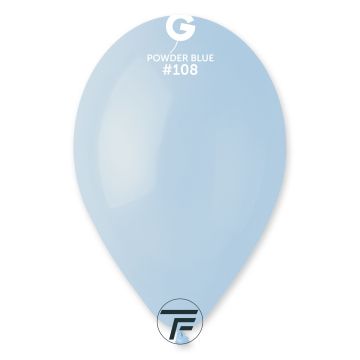 Балони пастел Gemar - Пудрено синьо / Powder Blue, 26см, 100бр., G90 108