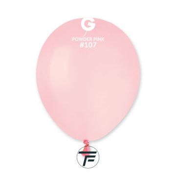Малки кръгли балони пастел Gemar - Powder pink, 13см, 100бр., А50 107