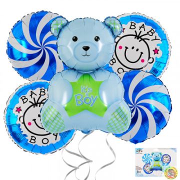 Комплект Балони Мече - It's a Boy /5 броя/