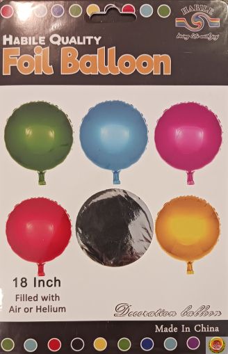 Балон фолио сфера сребро 18