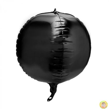 4D фолио балон сфера черен, 24