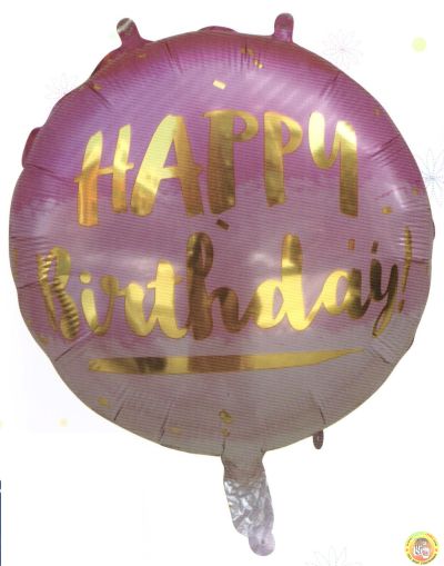 Фолиев кръгъл балон Happy birthday 18