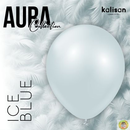 Малки кръгли балони Kalisan 5" Aura Ice blue, 50бр.