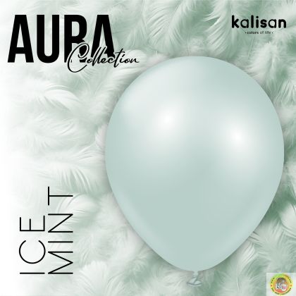 Големи кръгли балони Kalisan 18" Aura Ice Mint 25бр., 