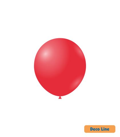 Kръгли балони пастел Rocca - Decorator Line, Scarled Red/Алено червено, 13см, 100бр., DLP5 201