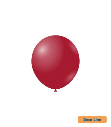 Kръгли балони пастел Rocca - Decorator Line, Ruby Red/Рубинено червено, 13см, 100бр., DLP5 232