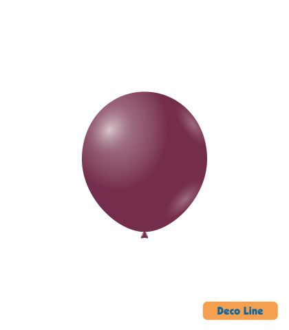 Kръгли балони пастел Rocca - Decorator Line, Burgundy/Бордо, 13см, 100бр., DLP5 207