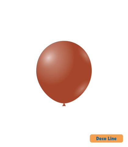 Kръгли балони пастел Rocca - Decorator Line, Rush/Ръждиво оранжево, 13см, 100бр., DLP5 260