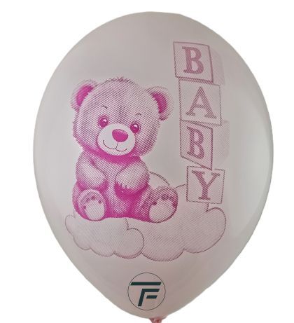 Балони с печат Мече-момиче ,100бр./пак.