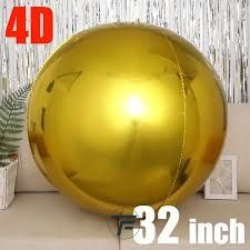 4D фолио балон сфера злато 32"