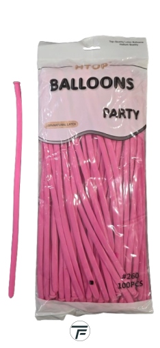 Моделиращи балони Tropic fire ПАСТЕЛ 100бр/пак. * D4, наситено розово М1
