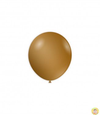 Малки кръгли балони металик - златно, 12см, 100бр.