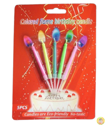 Свещи за торта с цветен пламък