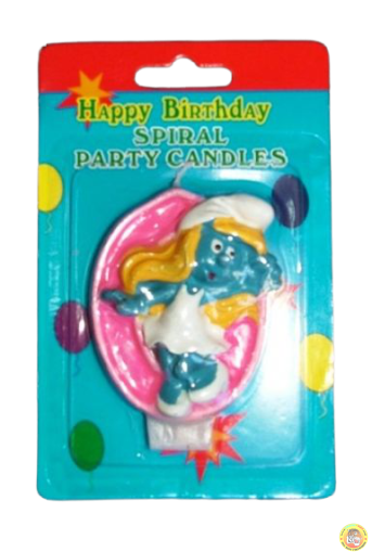 Свещичка за рожден ден Смърфиета 0