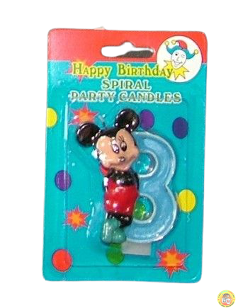 Свещичка за рожден ден Мики Маус 8