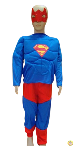 Детски костюм Супермен с мускули М размер