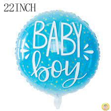 Балон фолио кръгъл 22инча Baby boу, син