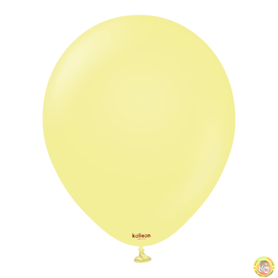 Кръгли балони Kalisan 12" Macaron Yellow/ жълто 100бр., 3005