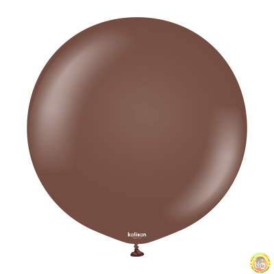 Големи кръгли балони Kalisan 18" Standard Chocolate Brown/ шоколадово кафяво, 25бр., 2345