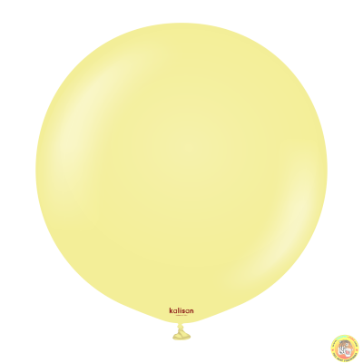 Големи кръгли балони Kalisan 18" Macaron Yellow/ жълто 25бр., 3005