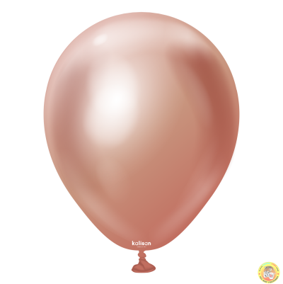 Малки кръгли балони Kalisan 5" Mirror Rose Gold/ розово злато 100бр., 5007