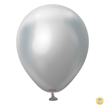 Малки кръгли балони Kalisan 5" Mirror Silver/ сребро 100бр., 5002