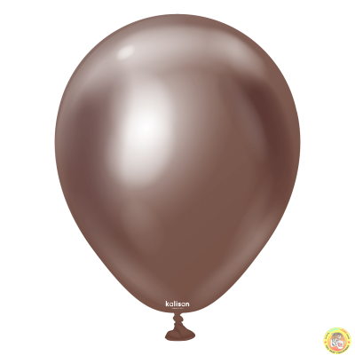 Малки кръгли балони Kalisan 5" Mirror Chocolate/ шоколад 100бр., 5014