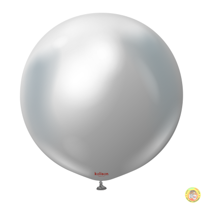 Големи кръгли балони Kalisan 18" Mirror Silver/ сребро 25бр., 5002