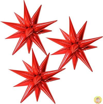 Фолиева звезда с 12 лъча / червена