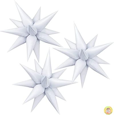  Фолиева звезда с 12 лъча / бяла