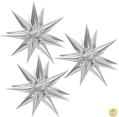 Фолиева звезда с 12 лъча / сребърна