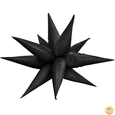 Фолиева звезда с 12 лъча / черна