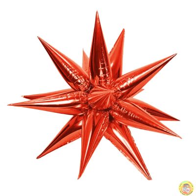 Фолиева звезда с 12 лъча / червена