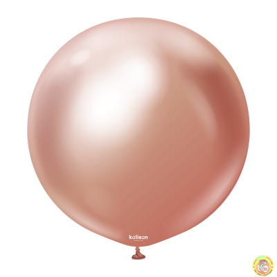 Големи кръгли балони Kalisan 18" Mirror Rose Gold/ розово злато 1 брой, 5007