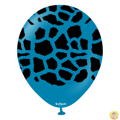 Kalisan Safari тъмно сини балони с печат Жираф (черен) / 12", 25бр.