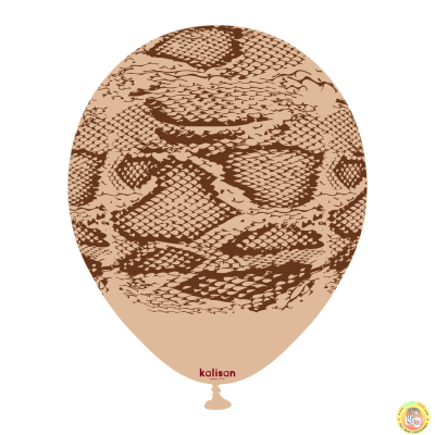 Kalisan Safari балони (пустинен пясък) с печат Змия N (тъмно кафяв) / 12", 25бр.