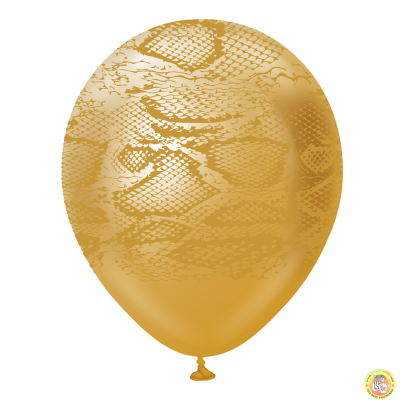 Kalisan Safari балони (Mirror злато) с печат Змия N (злато) / 12", 25бр.