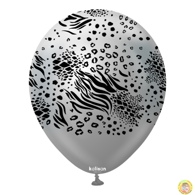 Kalisan Safari  балони (Mirror сребро) с печат Мутант (черен) / 12", 25бр.
