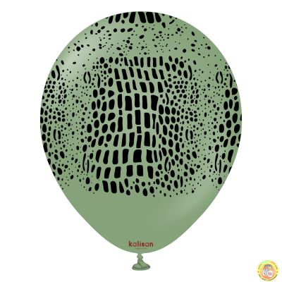 Kalisan Safari балони (евкалипт) с печат Крокодил (черен) / 12", 25бр.