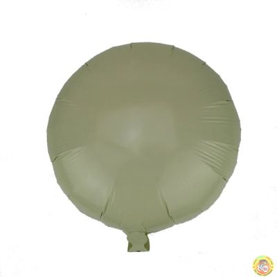 Балон фолио кръгъл, цвят МАСЛИНА